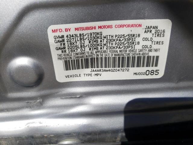 Photo 10 from auction – 2016 MITSUBISHI OUTLANDER with VIN JA4AR3AW4GZ047272
