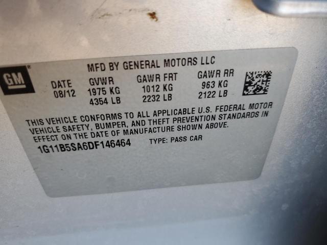 Photo 10 from auction – 2013 CHEVROLET MALIBU LS with VIN 1G11B5SA6DF146464