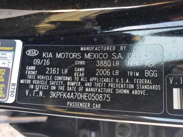 Photo 10 from auction – 2017 KIA FORTE LX with VIN 3KPFK4A70HE050875