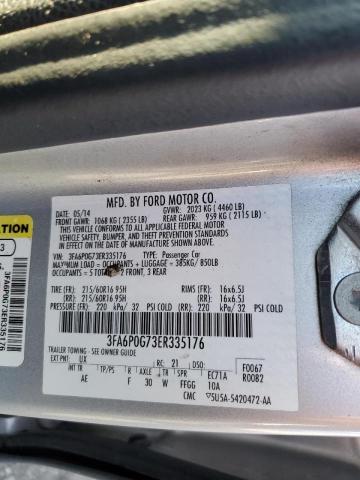 Photo 10 from auction – 2014 FORD FUSION S with VIN 3FA6P0G73ER335176