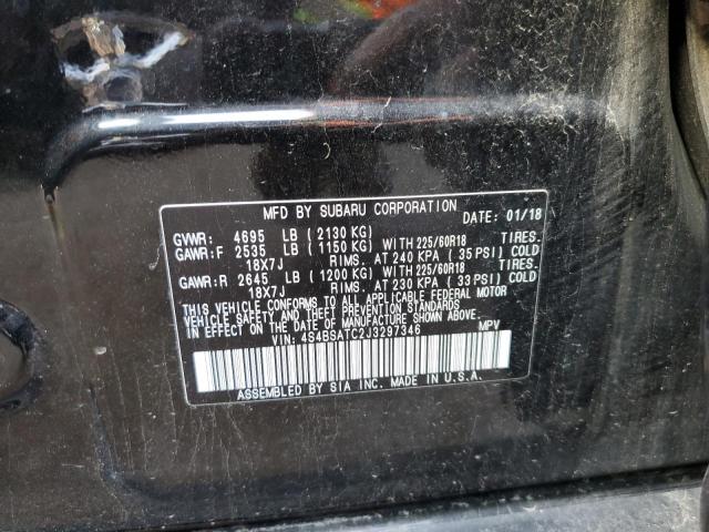 Photo 10 from auction – 2018 SUBARU OUTBACK TO with VIN 4S4BSATC2J3297346