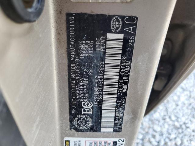 Photo 10 from auction – 2005 TOYOTA COROLLA CE with VIN 2T1BR32E45C843933