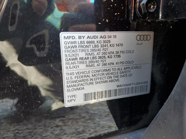 Photo 10 from auction – 2018 AUDI Q7 PRESTIG with VIN WA1VAAF71JD041805