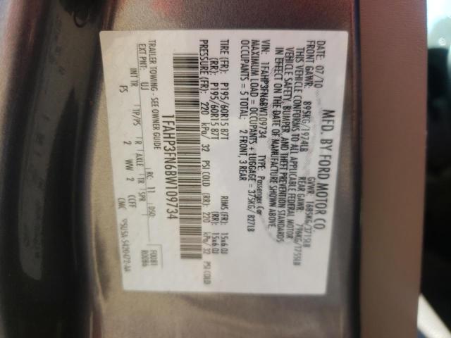 Photo 10 from auction – 2011 FORD FOCUS SE with VIN 1FAHP3FN6BW109734