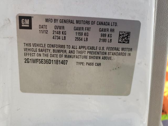 Photo 10 from auction – 2013 CHEVROLET IMPALA LS with VIN 2G1WF5E36D1181407