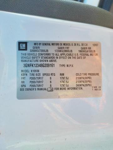 Photo 10 from auction – 2008 CHEVROLET AVALANCHE with VIN 3GNFK12348G209161