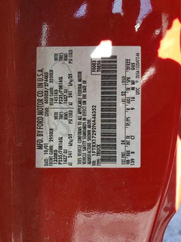 Photo 10 from auction – 2002 FORD F 150 with VIN 1FTRX17292NA46352