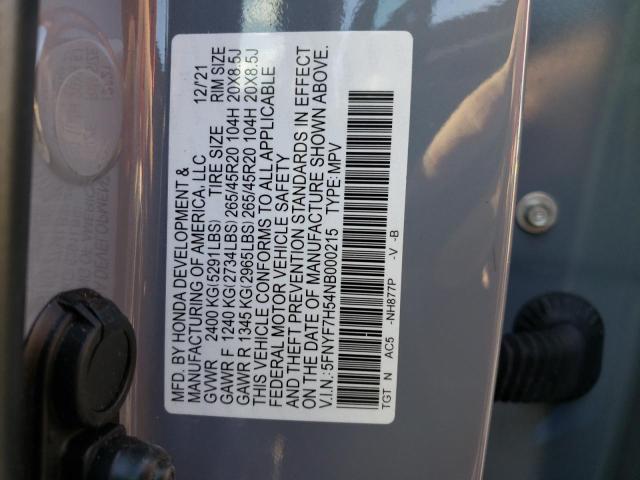 Photo 10 from auction – 2022 HONDA PASSPORT E with VIN 5FNYF7H54NB000215