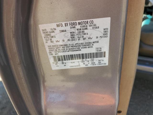 Photo 10 from auction – 2007 FORD ESCAPE XLT with VIN 1FMCU03147KB44456