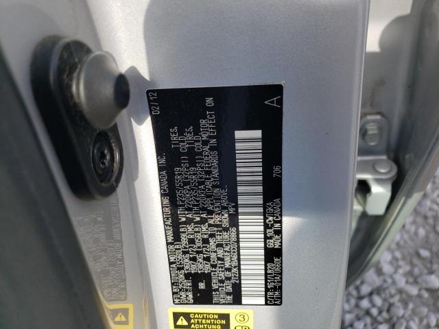 Photo 10 from auction – 2012 LEXUS RX 350 with VIN 2T2ZK1BA6CC078866