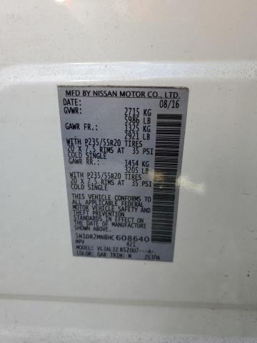 Photo 10 from auction – 2017 NISSAN PATHFINDER with VIN 5N1DR2MN8HC608640