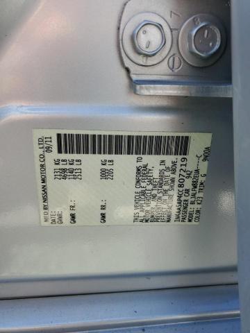 Photo 10 from auction – 2012 NISSAN MAXIMA S with VIN 1N4AA5AP4CC807219