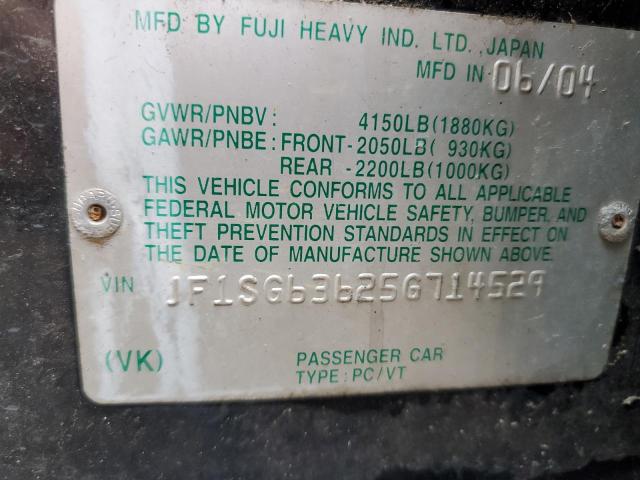 Photo 10 from auction – 2005 SUBARU FORESTER 2 with VIN JF1SG63625G714529