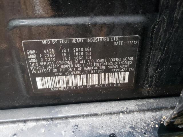 Zdjęcie 10 z aukcji – 2013 SUBARU LEGACY 2.5 z VIN 4S3BMBC67D3021926