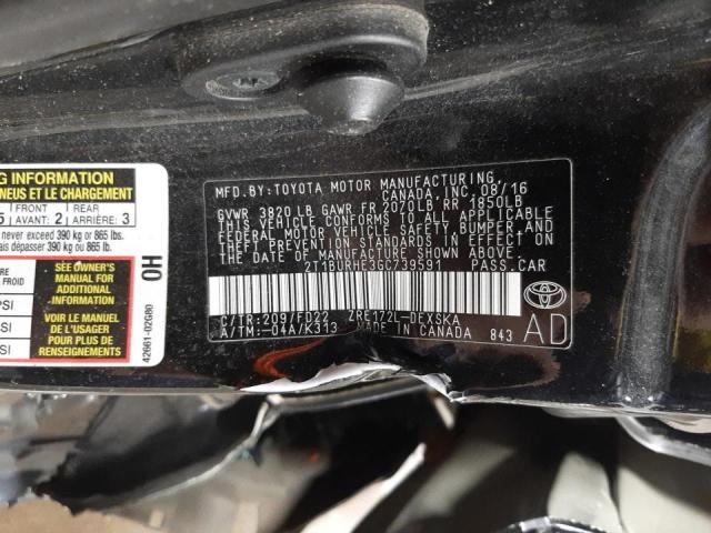 Photo 10 from auction – 2016 TOYOTA COROLLA L with VIN 2T1BURHE3GC739591