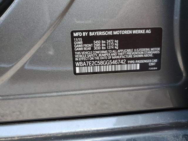 Photo 10 from auction – 2016 BMW 740 I with VIN WBA7E2C58GG546742