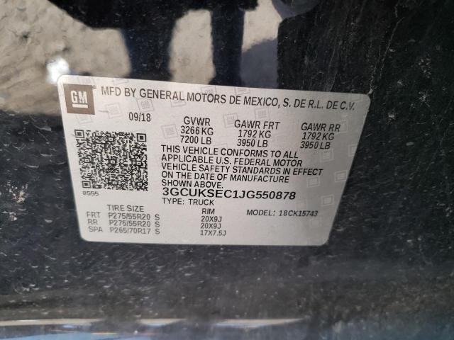 Photo 10 from auction – 2018 CHEVROLET SILVERADO with VIN 3GCUKSEC1JG550878