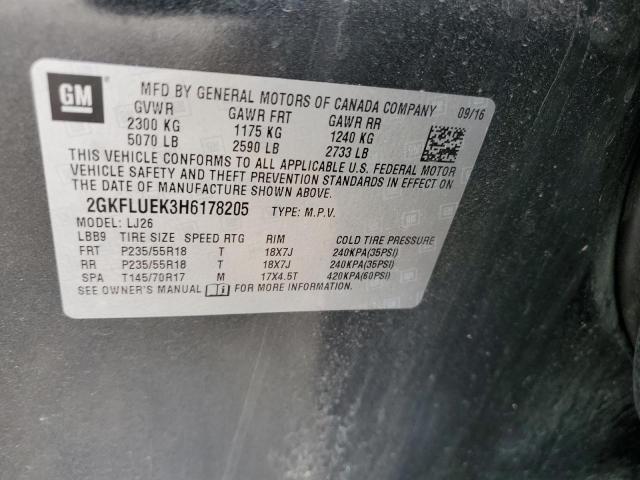 Photo 10 from auction – 2017 GMC TERRAIN SL with VIN 2GKFLUEK3H6178205