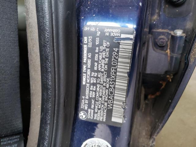 Photo 10 from auction – 1993 BMW 325 I AUTO with VIN WBACB431XPFL07294