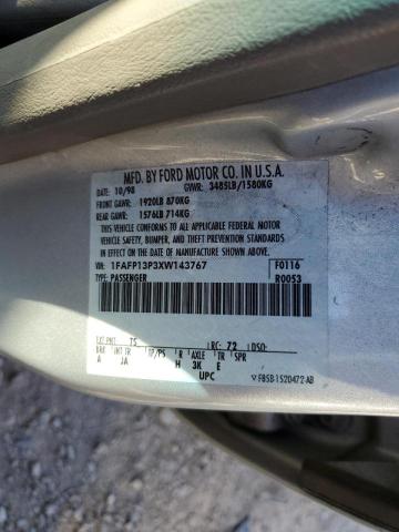 Photo 10 from auction – 1999 FORD ESCORT SE with VIN 1FAFP13P3XW143767