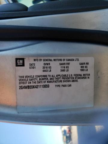 Photo 10 from auction – 2002 BUICK REGAL LS with VIN 2G4WB55K421110659
