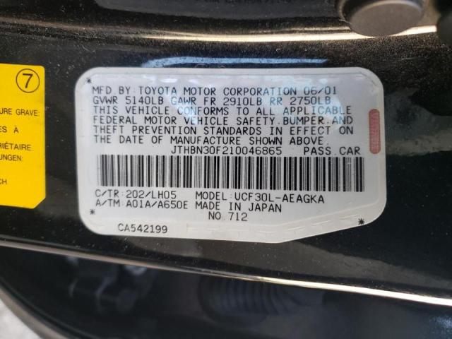 Photo 10 from auction – 2001 LEXUS LS 430 with VIN JTHBN30F210046865