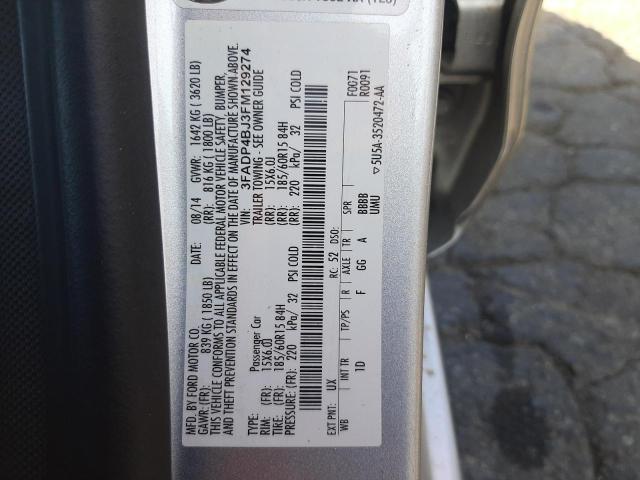 Photo 10 from auction – 2015 FORD FIESTA SE with VIN 3FADP4BJ3FM129274