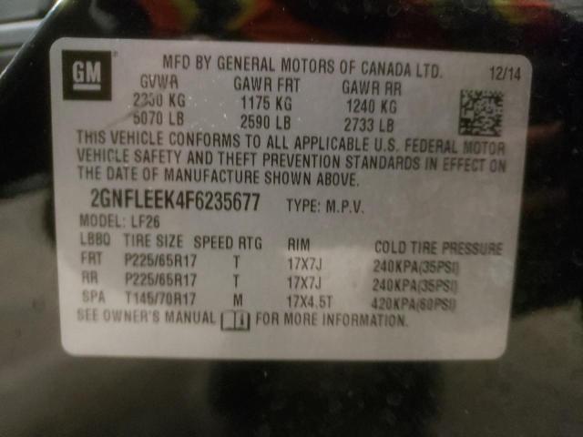 Photo 10 from auction – 2015 CHEVROLET EQUINOX LS with VIN 2GNFLEEK4F6235677