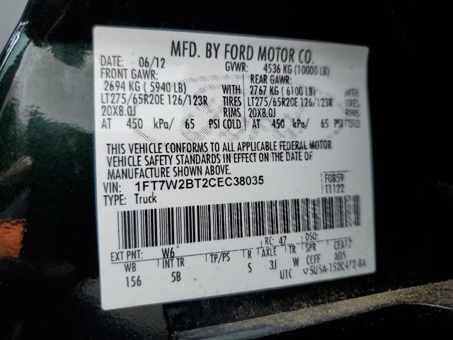 Photo 10 from auction – 2012 FORD F250 SUPER with VIN 1FT7W2BT2CEC38035