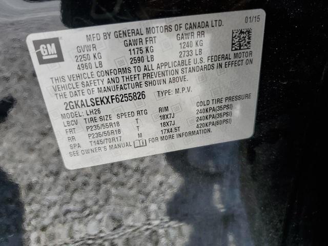 Photo 10 from auction – 2015 GMC TERRAIN SL with VIN 2GKALSEKXF6255826