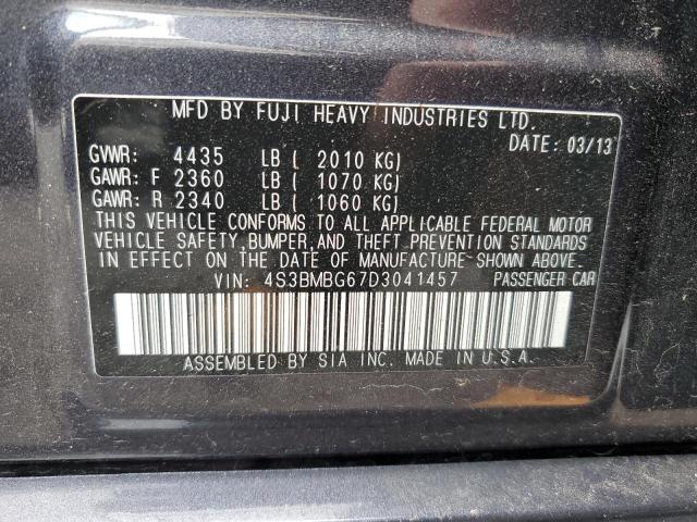 Photo 10 from auction – 2013 SUBARU LEGACY 2.5 with VIN 4S3BMBG67D3041457