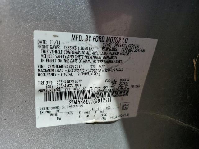 Photo 10 from auction – 2012 FORD FLEX LIMIT with VIN 2FMHK6DT1CBD12511