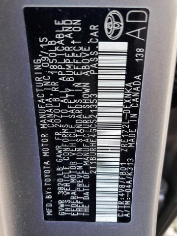 Photo 10 from auction – 2016 TOYOTA COROLLA L with VIN 2T1BURHE4GC521353