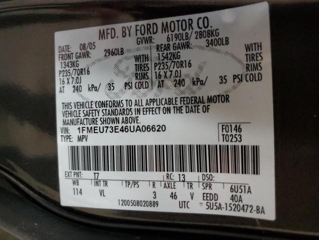 Photo 10 from auction – 2006 FORD EXPLOR XLT with VIN 1FMEU73E46UA06620