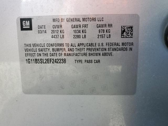 Photo 10 from auction – 2014 CHEVROLET MALIBU LS with VIN 1G11B5SL2EF242238
