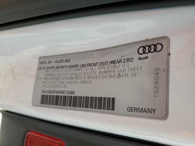 Photo 10 from auction – 2019 AUDI A4 PREMIUM with VIN WAUGMAF4XKN012484