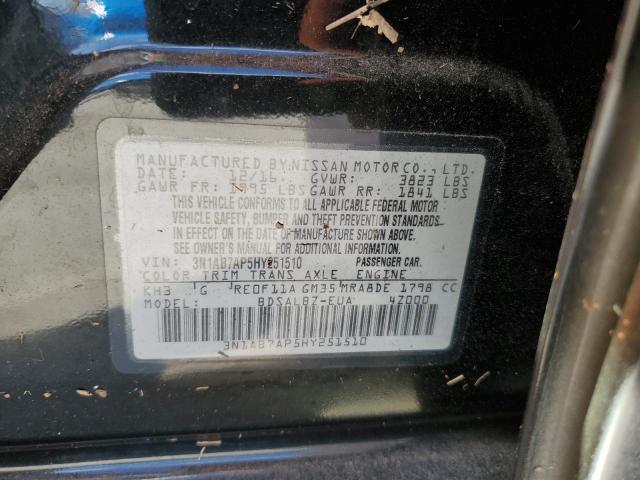Photo 10 from auction – 2017 NISSAN SENTRA with VIN 3N1AB7AP5HY251510