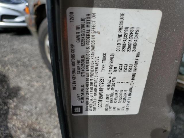 Photo 10 from auction – 2001 CHEVROLET S-10 with VIN 1GCDT19W018177821
