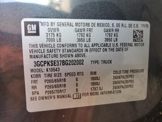Photo 10 from auction – 2011 CHEVROLET SILVERADO with VIN 3GCPKSE37BG202002