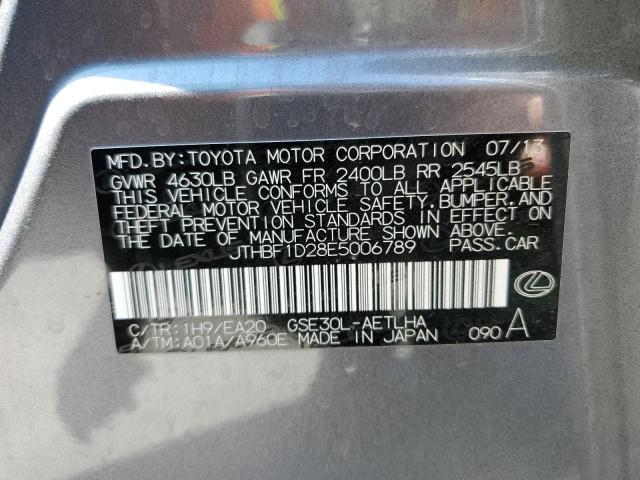 Photo 10 from auction – 2014 LEXUS IS 250 with VIN JTHBF1D28E5006789