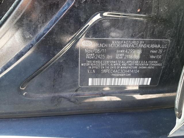 Photo 10 from auction – 2012 HYUNDAI SONATA SE with VIN 5NPEC4AC3CH414104