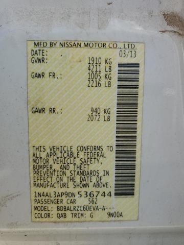 Photo 10 from auction – 2013 NISSAN ALTIMA 2.5 with VIN 1N4AL3AP9DN536744