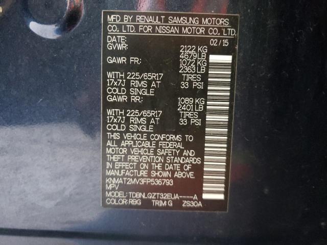 Photo 10 from auction – 2015 NISSAN ROGUE S with VIN KNMAT2MV3FP536793