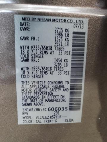 Photo 10 from auction – 2014 NISSAN PATHFINDER with VIN 5N1AR2MN5EC606035