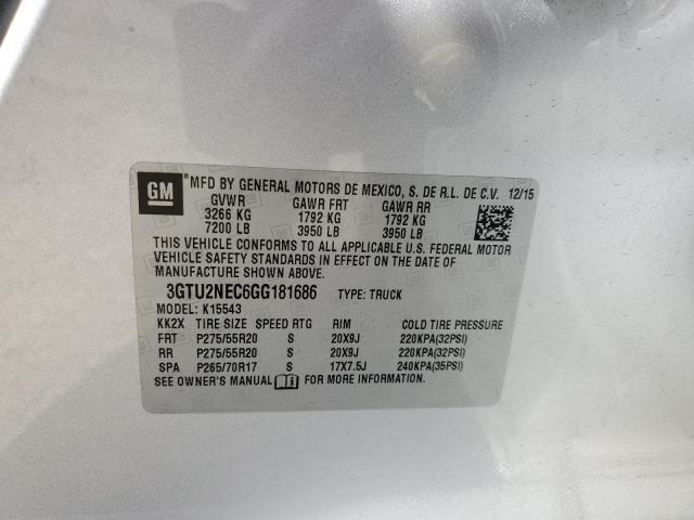 Photo 10 from auction – 2016 GMC SIERRA K15 with VIN 3GTU2NEC6GG181686