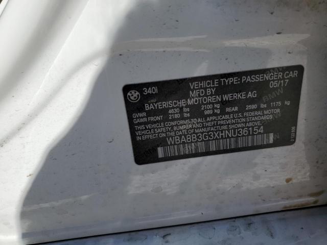 Photo 10 from auction – 2017 BMW 340 I with VIN WBA8B3G3XHNU36154