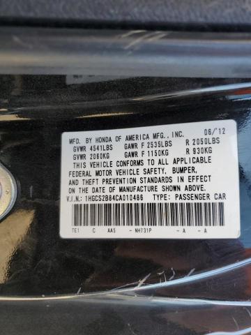 Photo 10 from auction – 2012 HONDA ACCORD EXL with VIN 1HGCS2B84CA010486