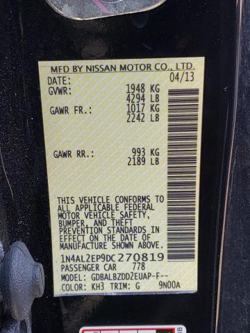 Photo 10 from auction – 2013 NISSAN ALTIMA S with VIN 1N4AL2EP9DC270819
