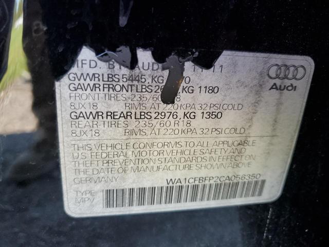 Photo 10 from auction – 2012 AUDI Q5 PREMIUM with VIN WA1CFBFP2CA056350