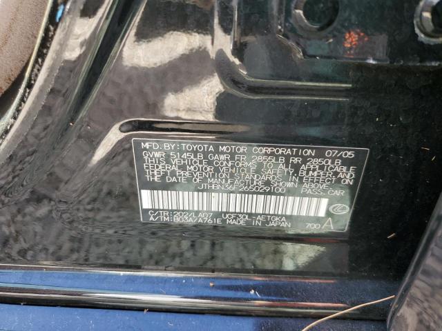 Photo 10 from auction – 2006 LEXUS LS 430 with VIN JTHBN36F265029100
